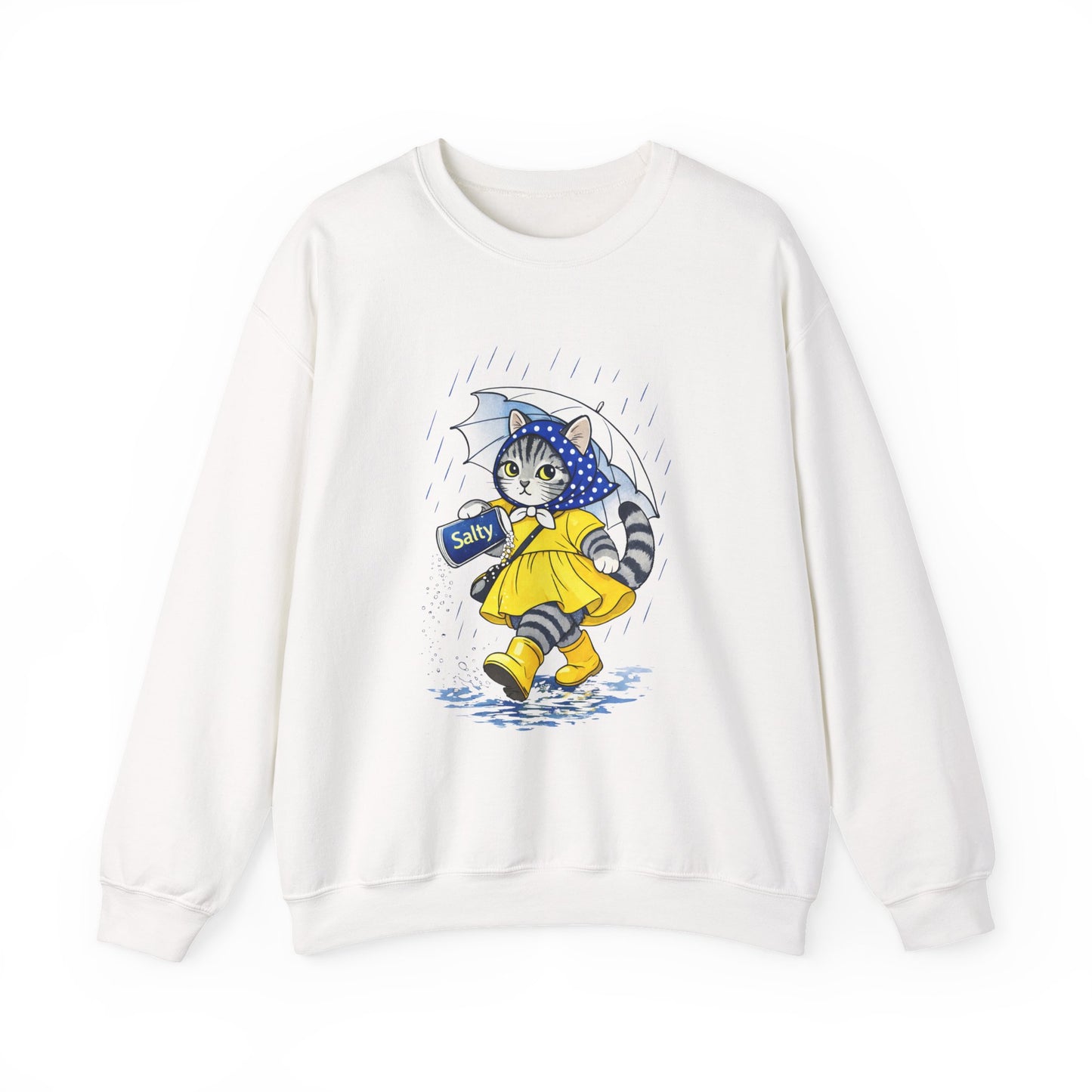 Salty Babushka Cat Crewneck Sweatshirt