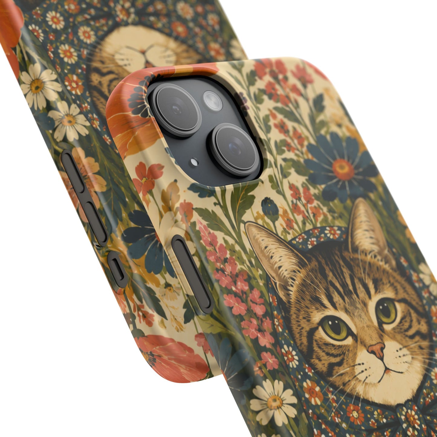 Babushka Cat Peeky Gardens Snap Phone Case