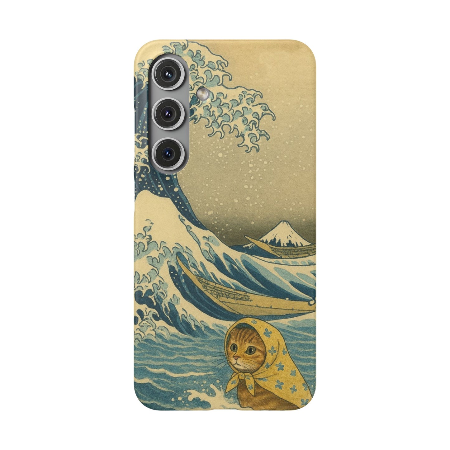 Babushka Cat x  The Great Wave Off Kanagawa Snap Phone Case