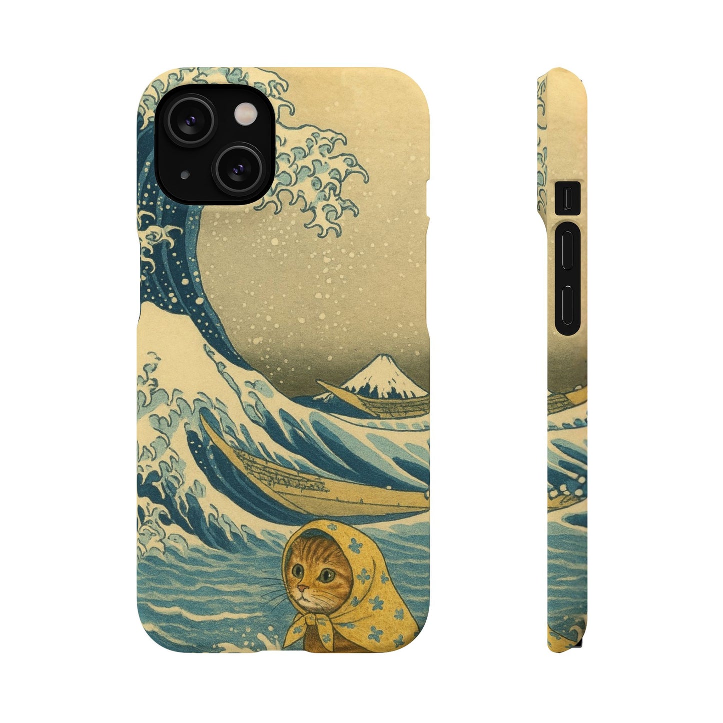 Babushka Cat x  The Great Wave Off Kanagawa Snap Phone Case
