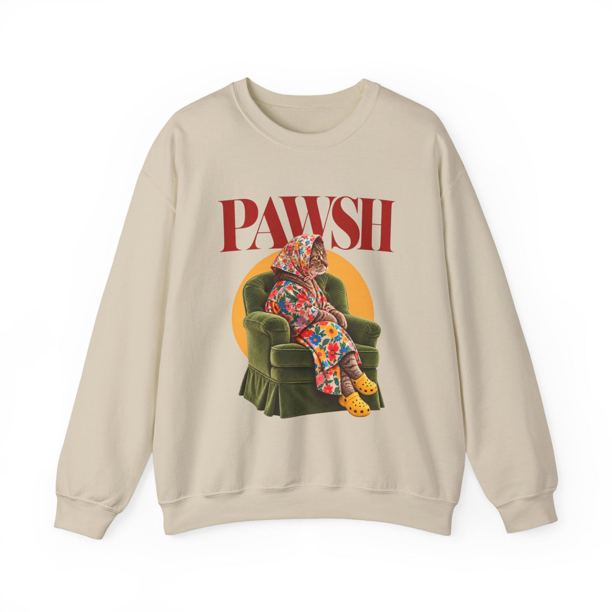 Babushka Cat Pawsh Icon Crewneck Sweatshirt