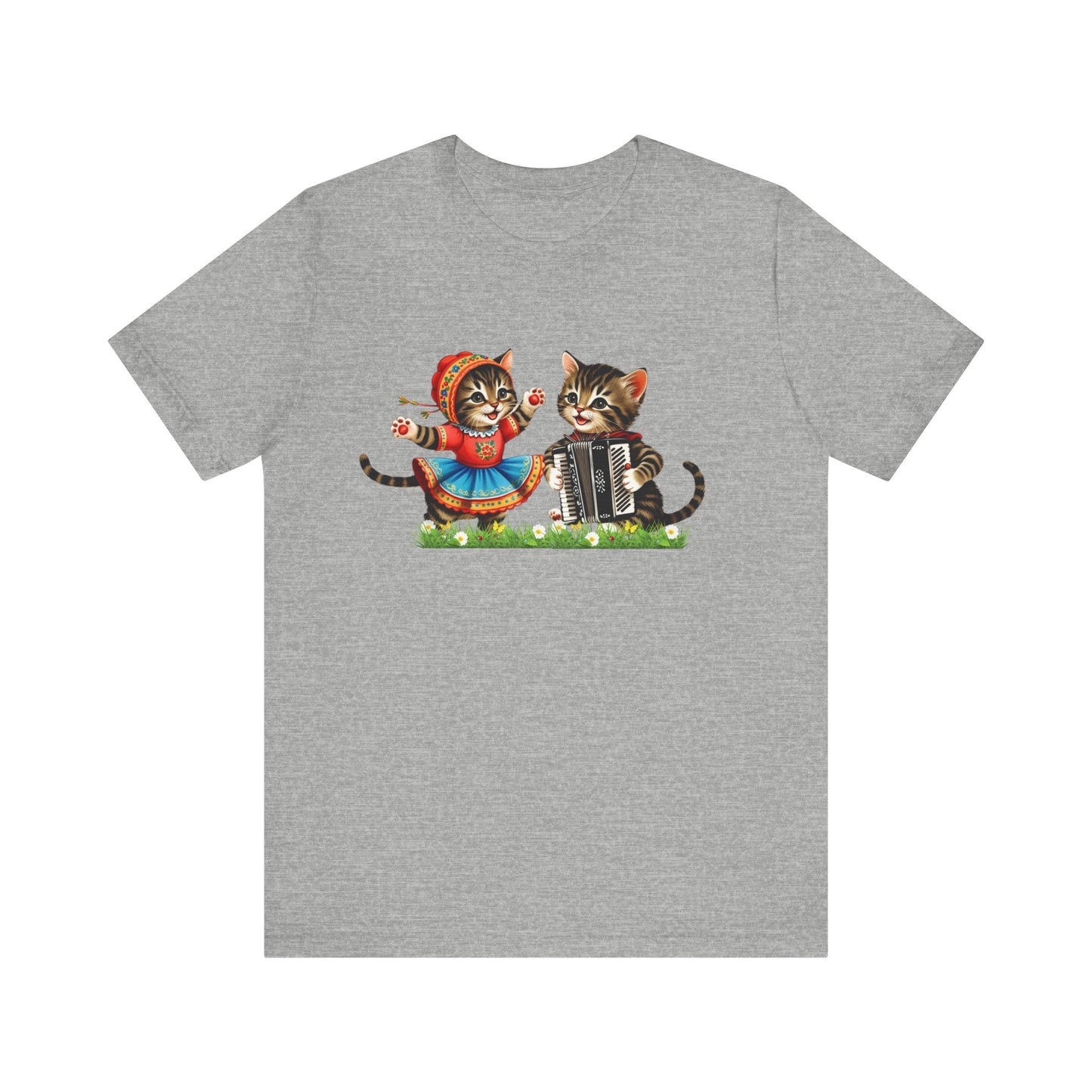 Vintage Storybook Kittens Polka Dancing Unisex Tee - Dyngus Day Shirt