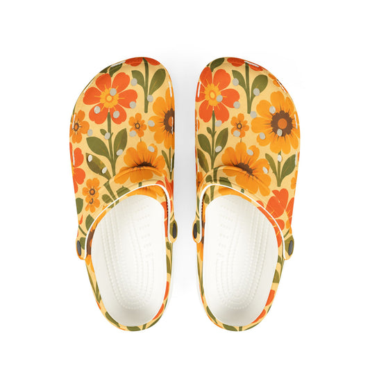 Floral Groove Garden Clogs EVA Foam Rubber Shoes (AOP)