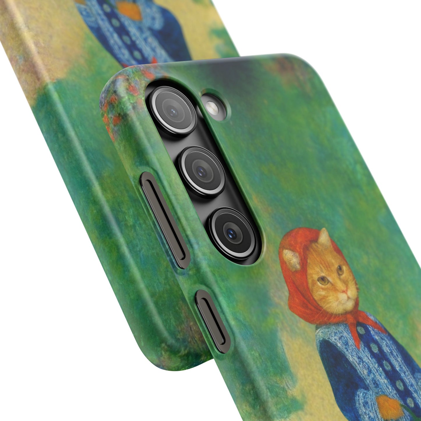 Babushka Cat With a Watering Can x Renoir Funny Art  Slim Phone Case
