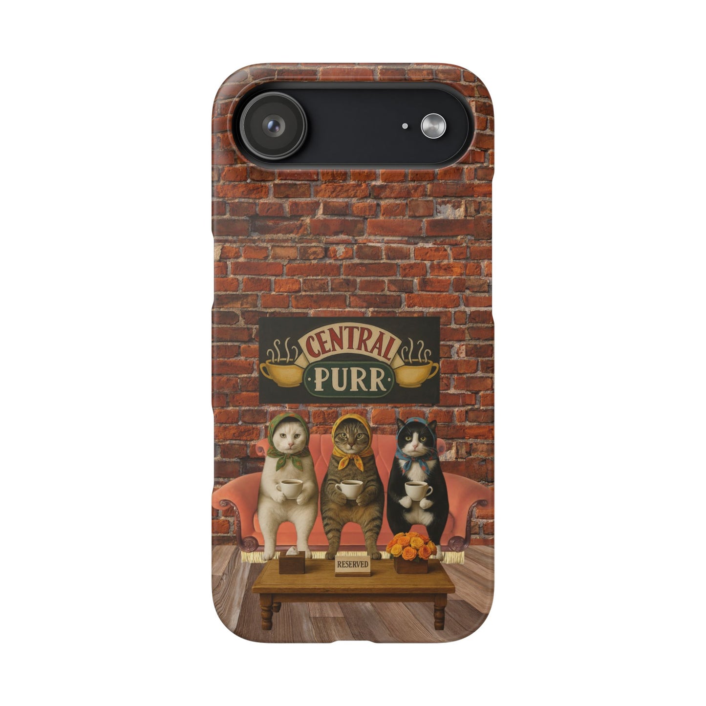 Babushka Cat Coffee Shop Snap Phone Case