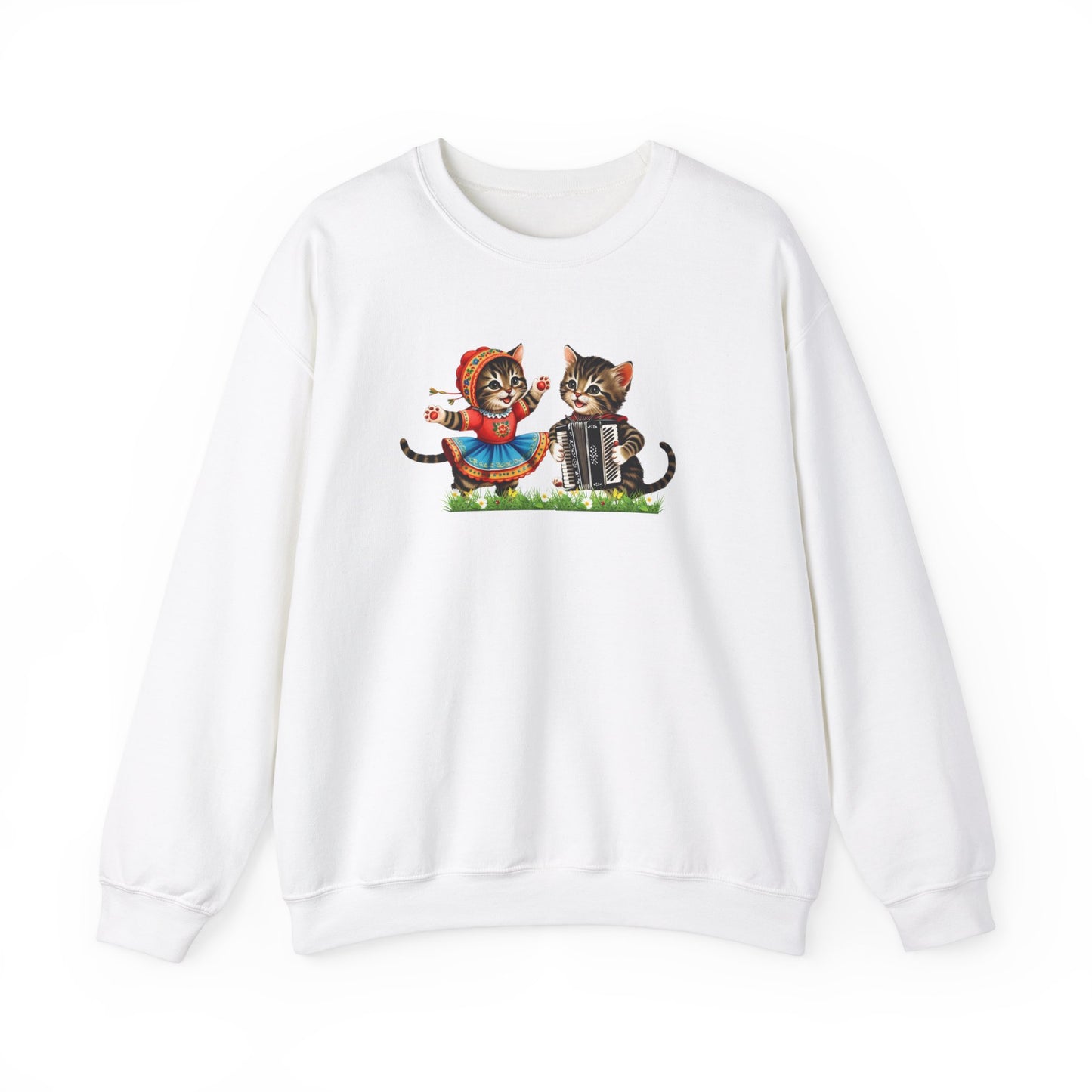 Kittens Polka Dancing, Kitschy Cat Sweatshirt for Polish Pride