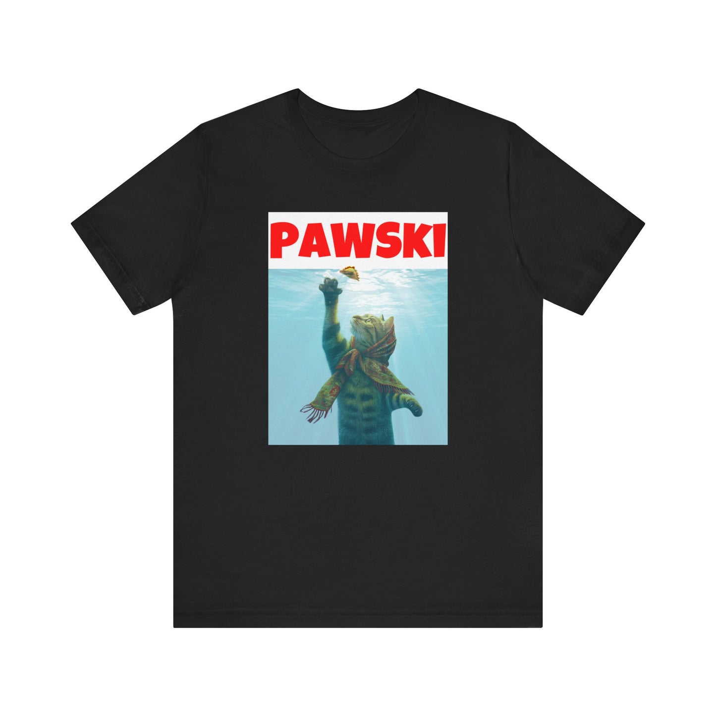 Babushka Cat, Pierogi Cat, Paws Cat Parody Shirt, Pawski Design Unisex Jersey Short Sleeve Tee