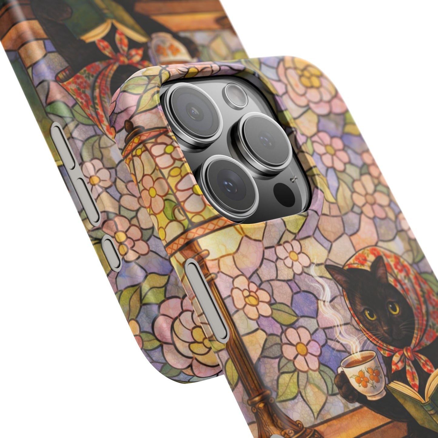 Babushka Cat Reads Artistic Literary Snap Phone Cases