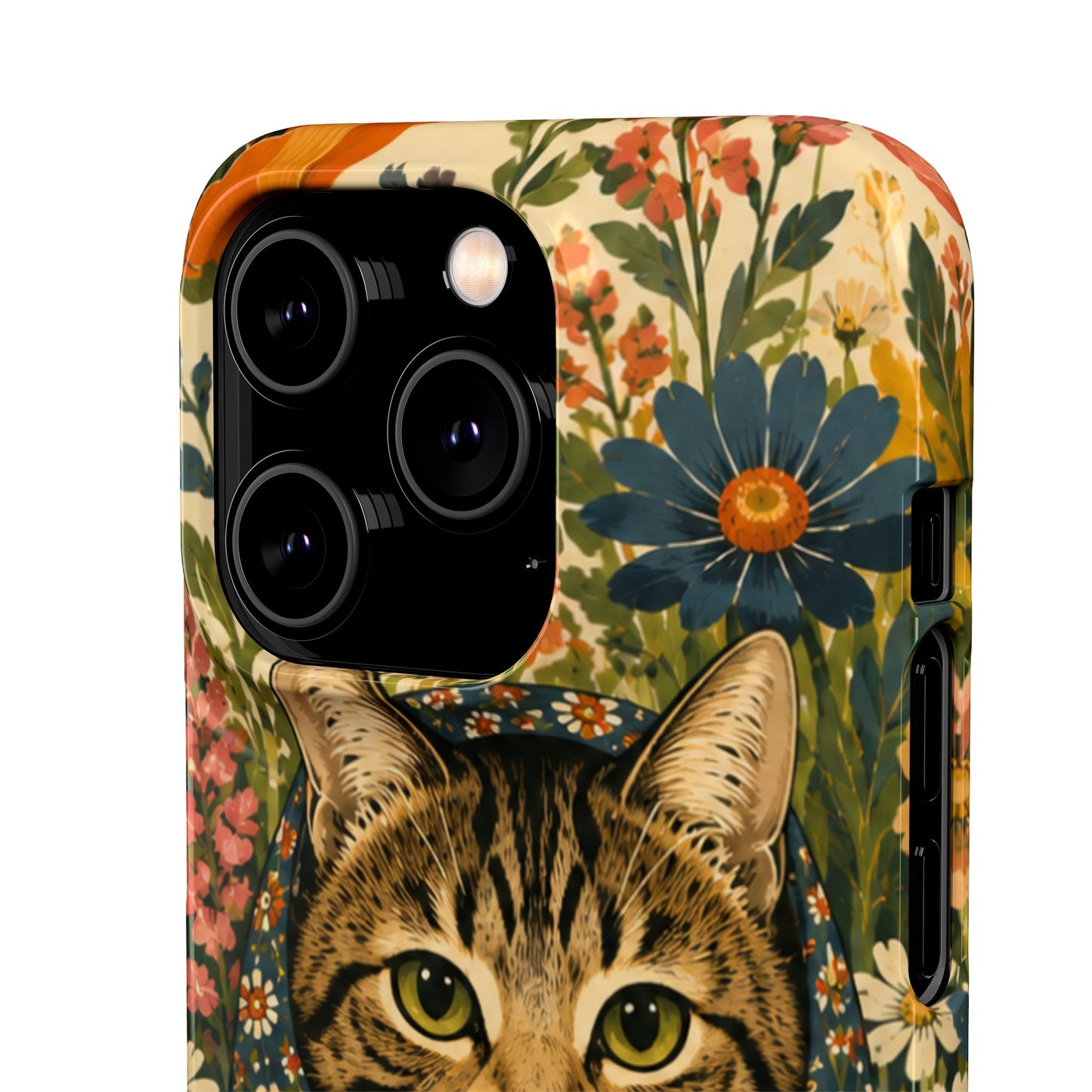 Babushka Cat Peeky Gardens Snap Phone Case