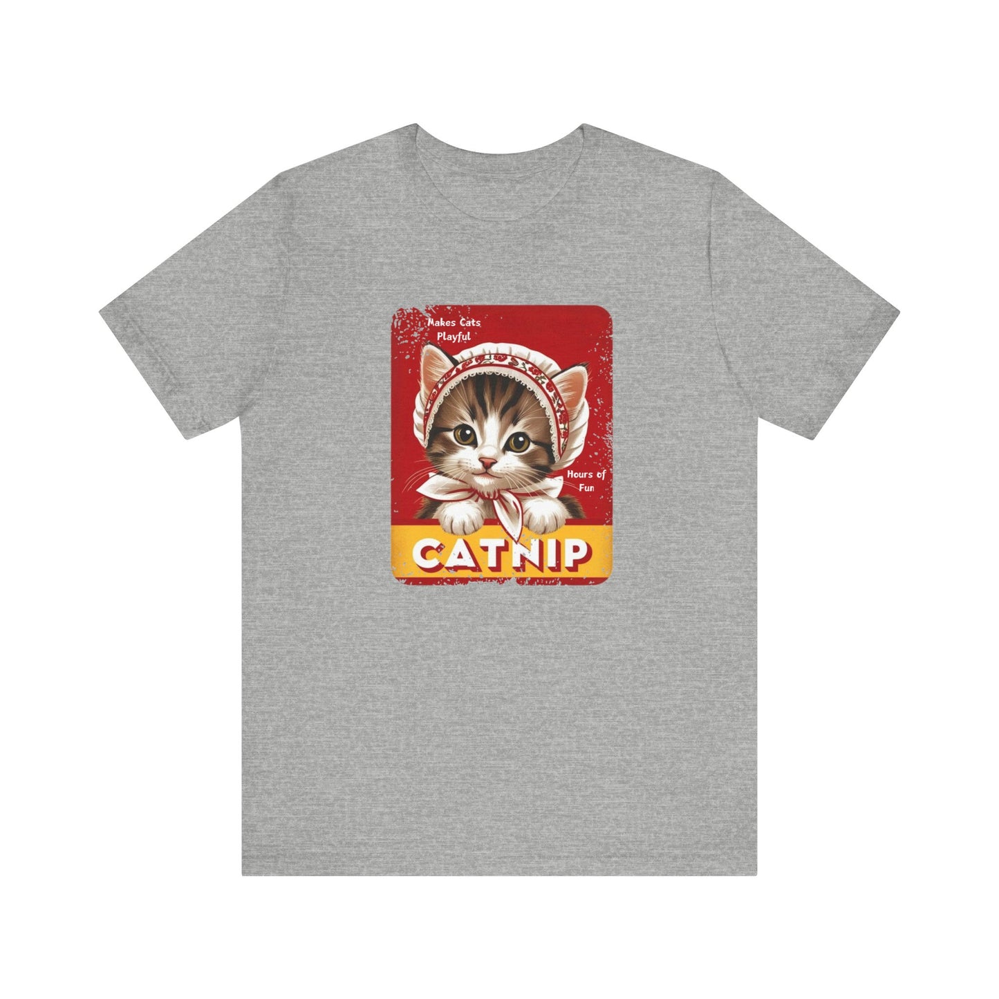 Babushka Cat, Vintage Catnip Kitten Unisex Jersey Short Sleeve Tee