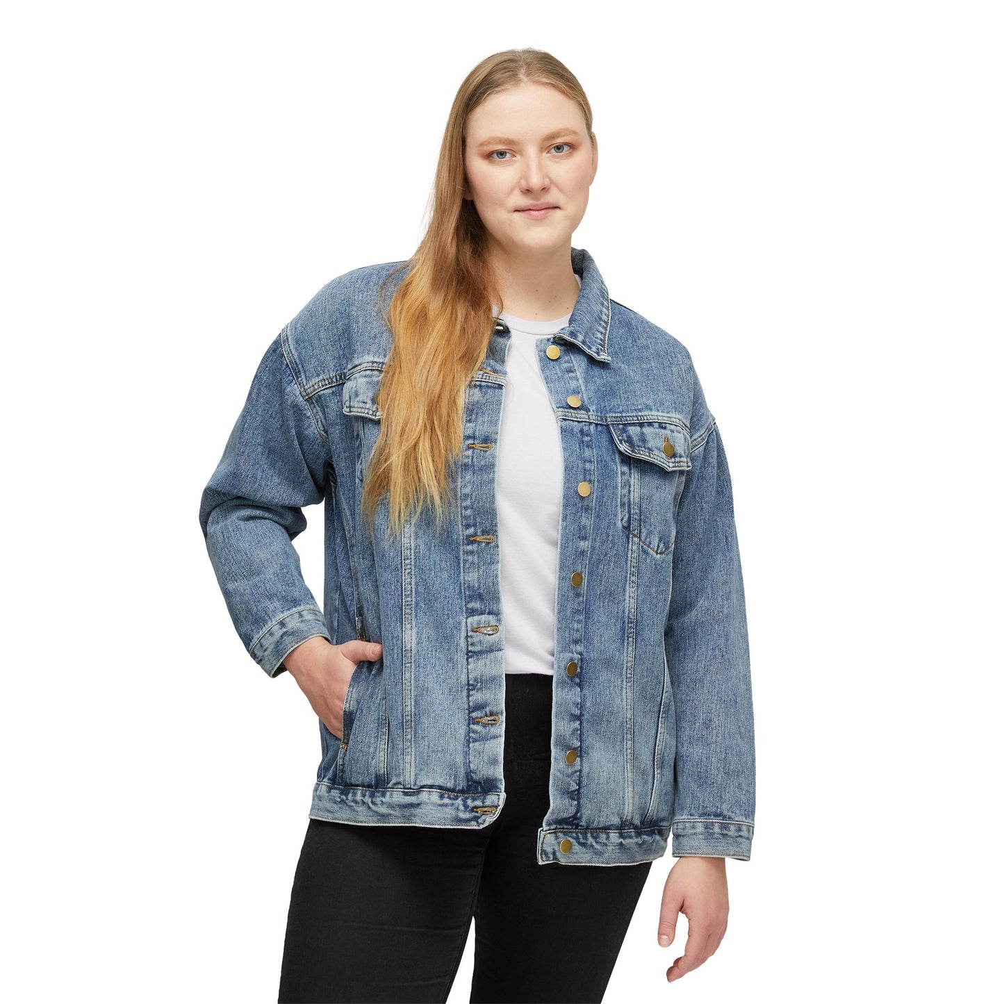 Catroyshka Babushka Cat Kitschy Women's Denim Jacket