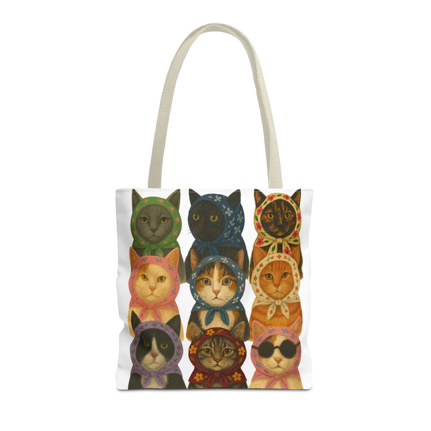 Babushka Cat Lovers Tote Bag