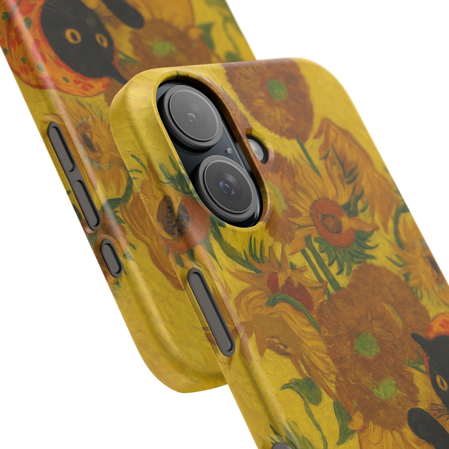 Babushka Cat Van Gogh Sunflowers Snap Phone Case