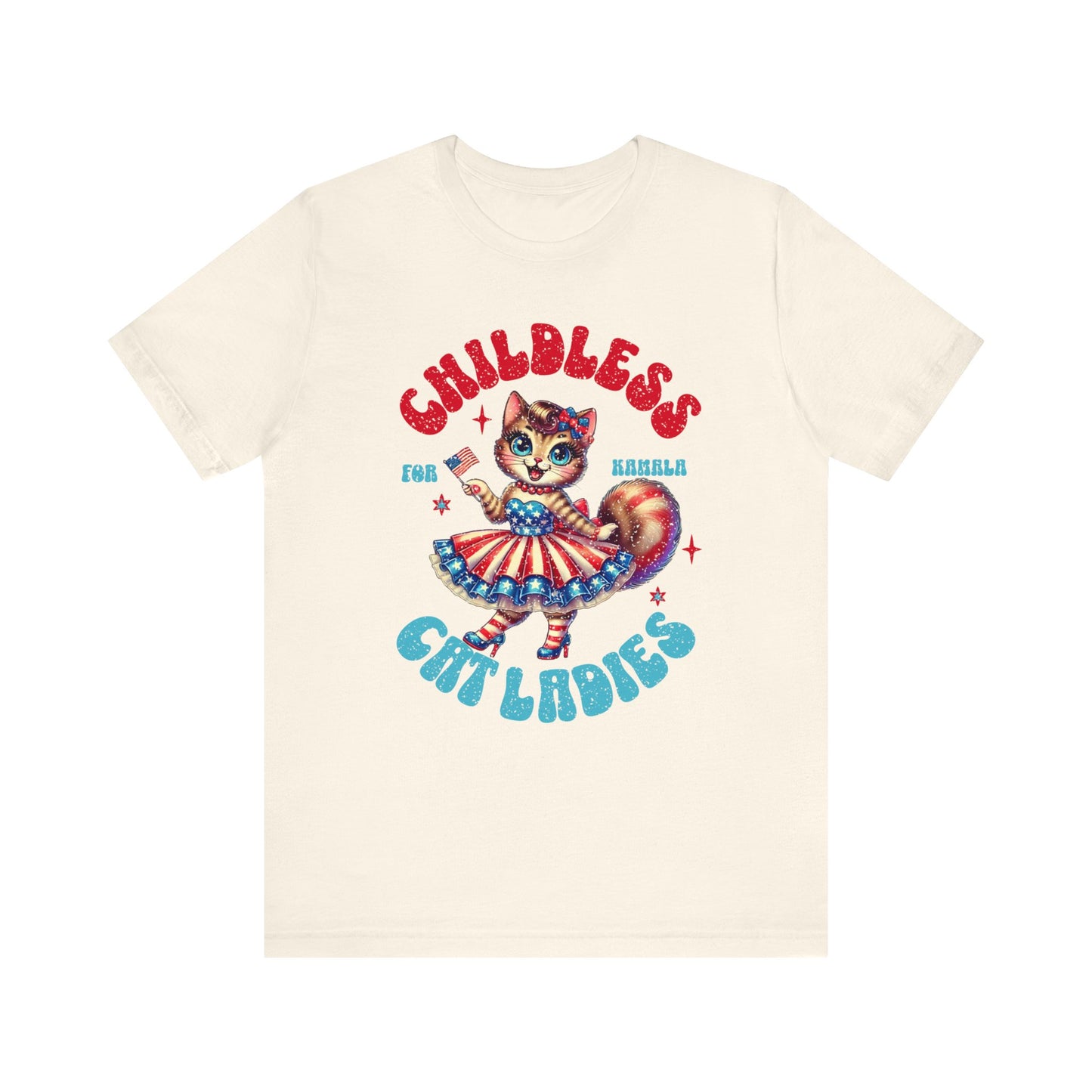 Childless Cat Lady Voter, Election 2024, Kamala 2024, Unisex Jersey Short Sleeve Tee