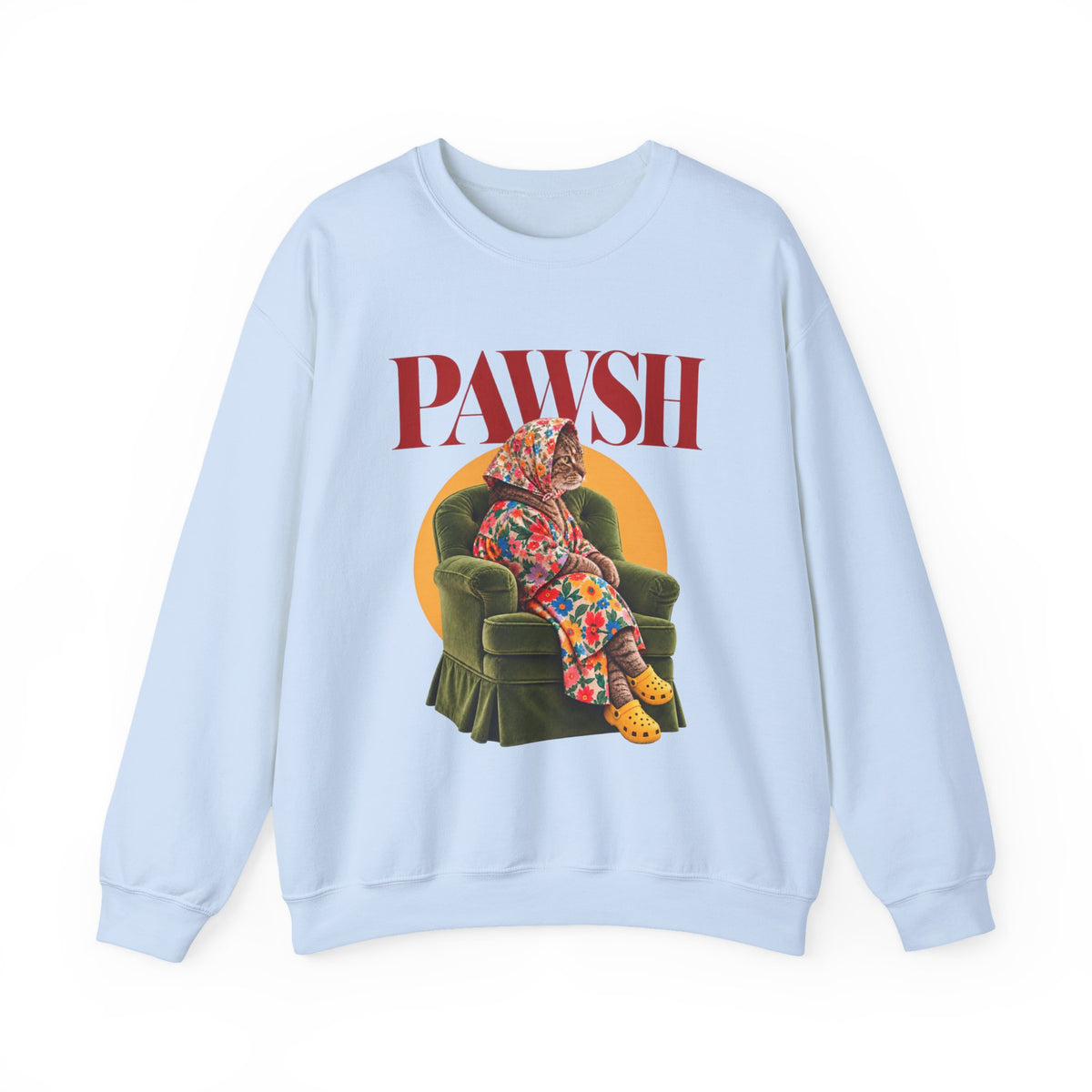 Babushka Cat Pawsh Icon Crewneck Sweatshirt