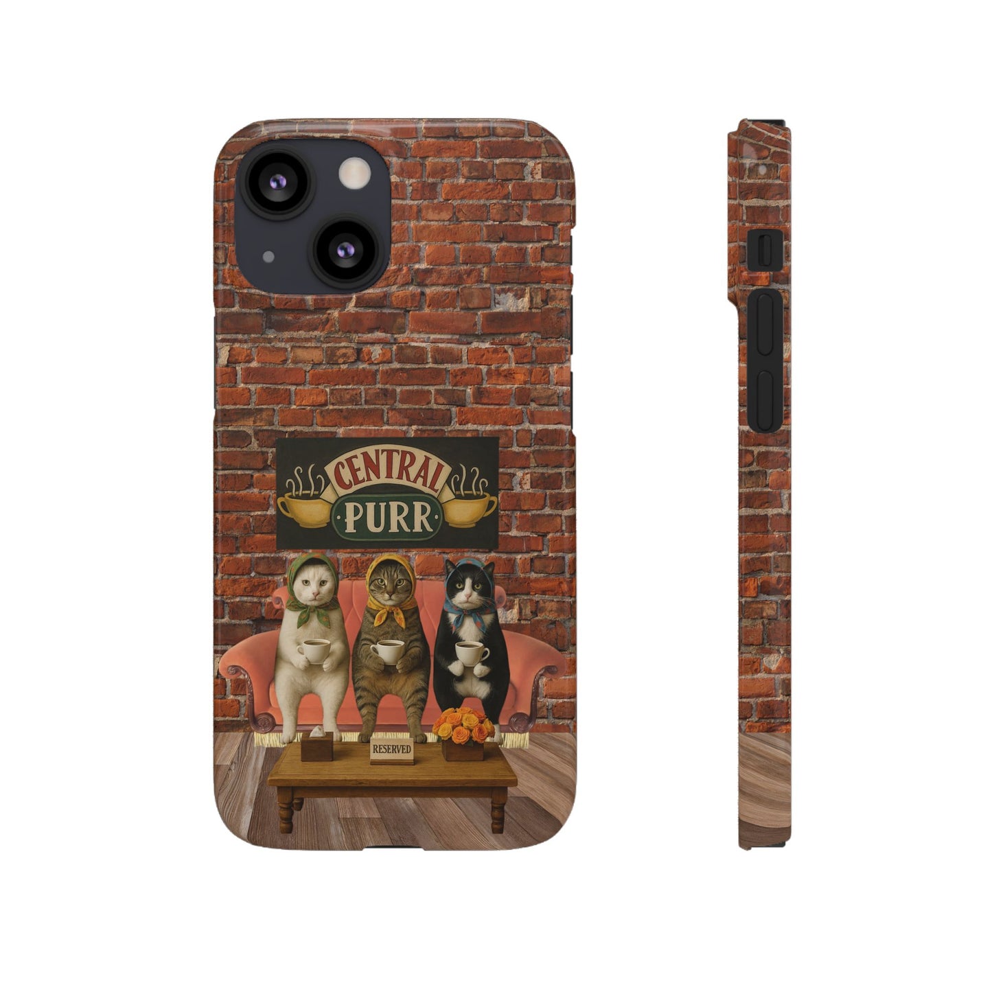 Babushka Cat Coffee Shop Snap Phone Case
