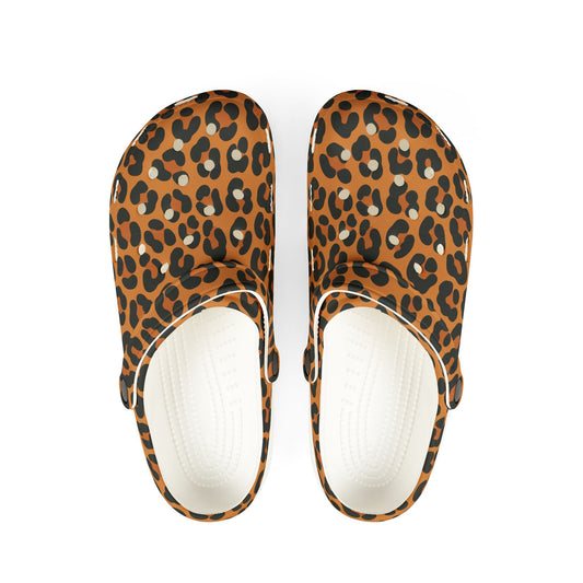 Sassy Leopard Theme Granny Gliders EVA Foam Rubber Shoes