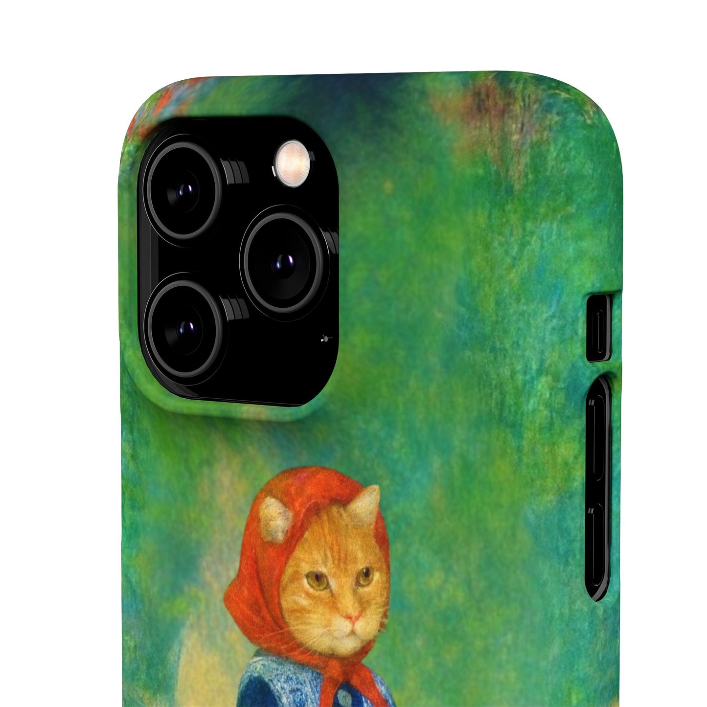 Babushka Cat With a Watering Can x Renoir Funny Art  Slim Phone Case