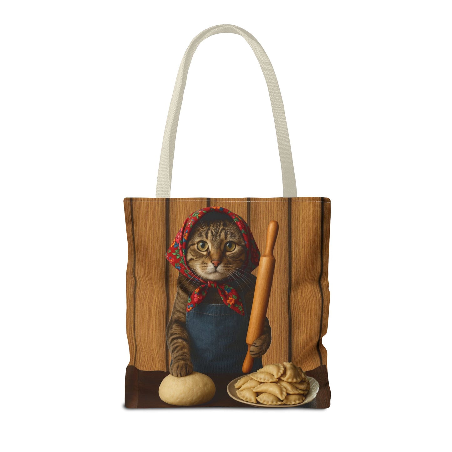 Babushka Cat Pierogi Tote Bag (AOP)