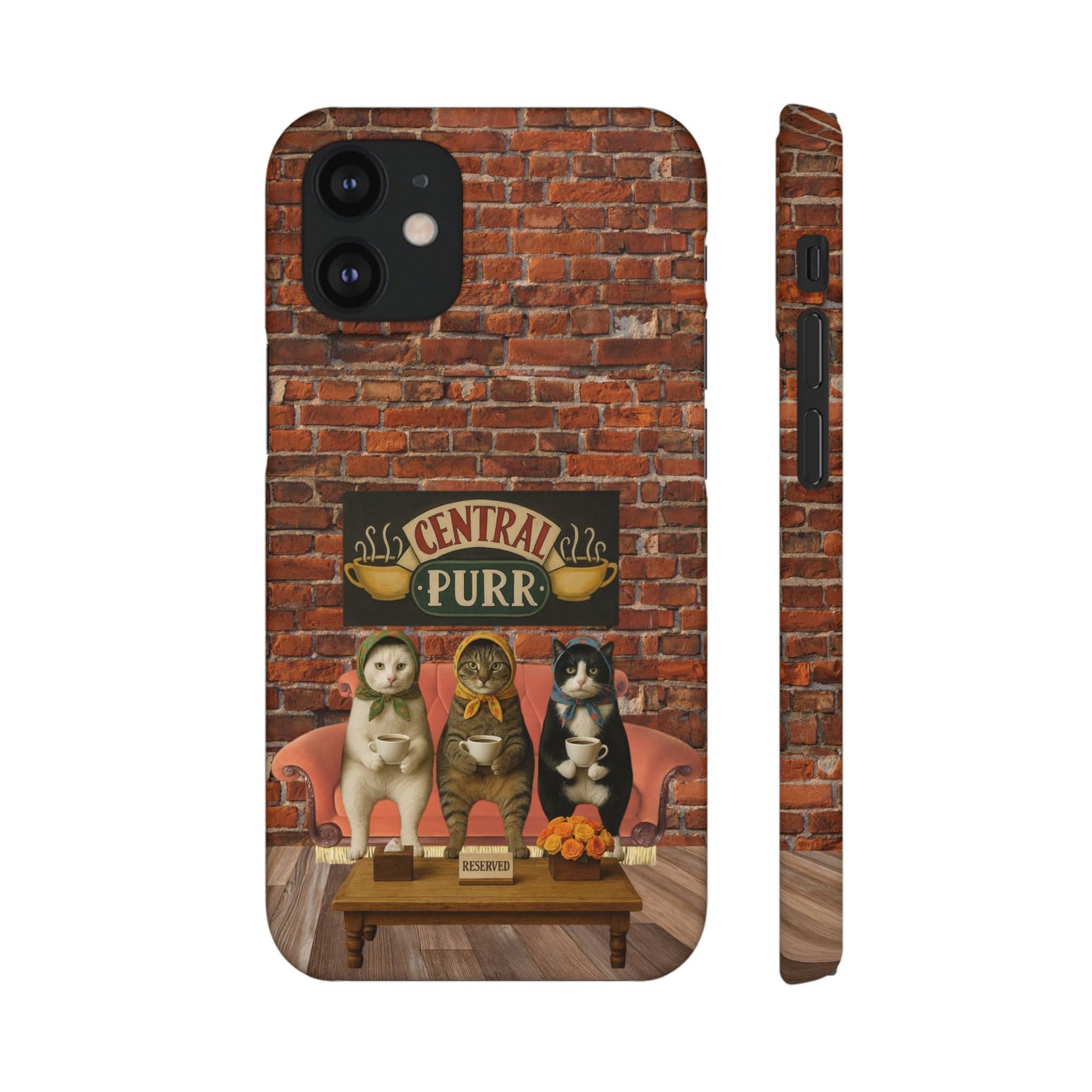 Babushka Cat Coffee Shop Snap Phone Case