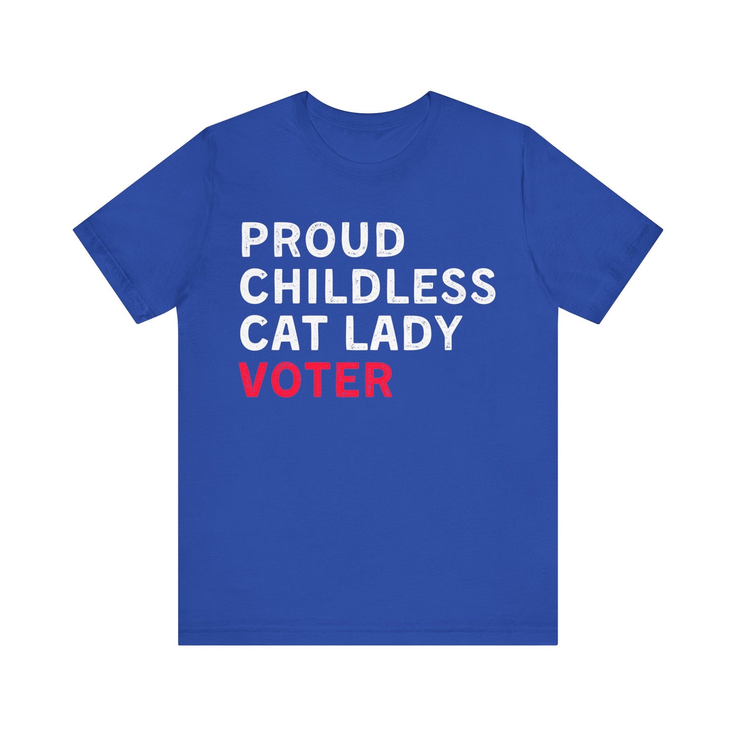 Childless Cat Lady Voter, Election 2024, Kamala 2024, Unisex Jersey Short Sleeve Tee