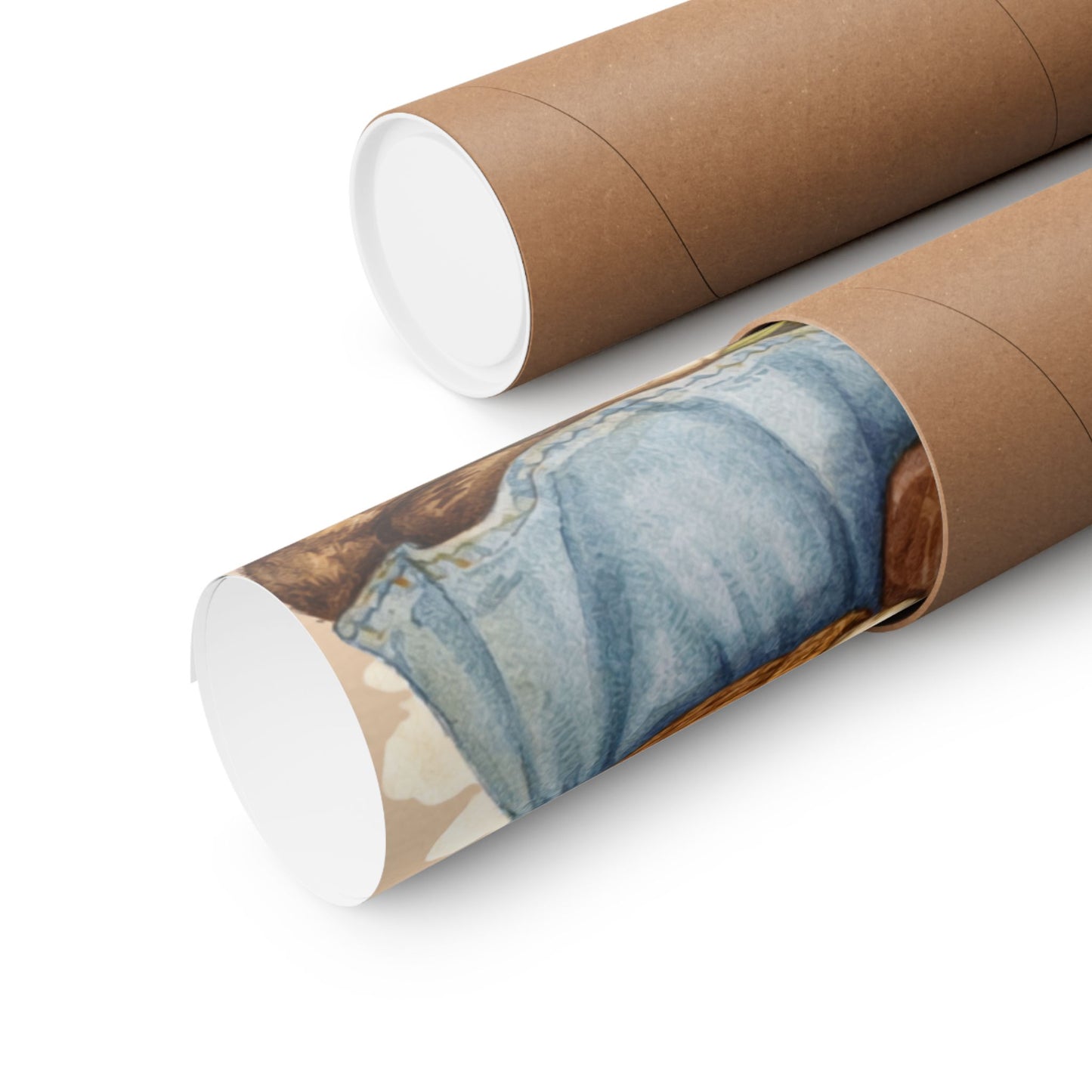 Babushka Cat Merry Mushroom Matte Vertical Poster