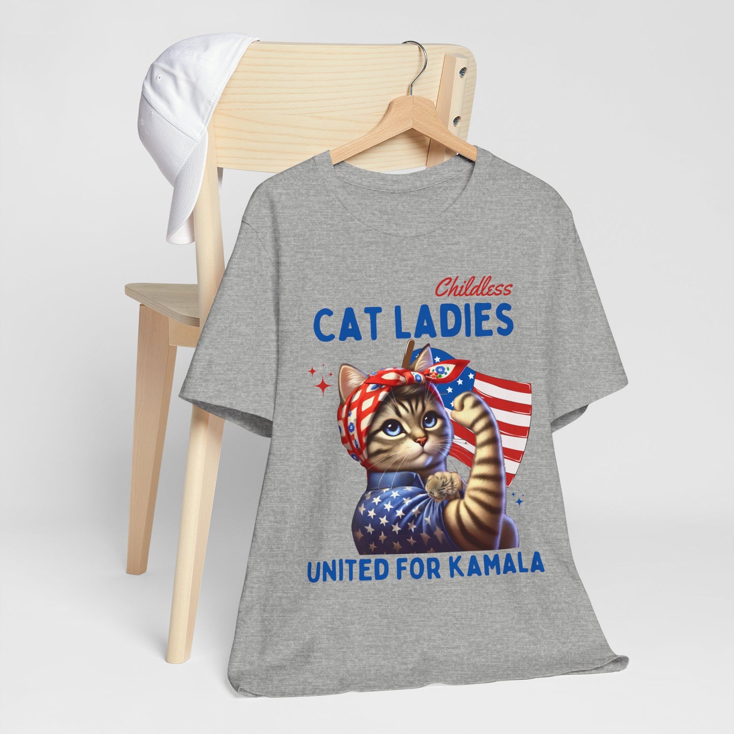 Childless Cat Lady Voter, Election 2024, Kamala 2024, Unisex Jersey Short Sleeve Tee