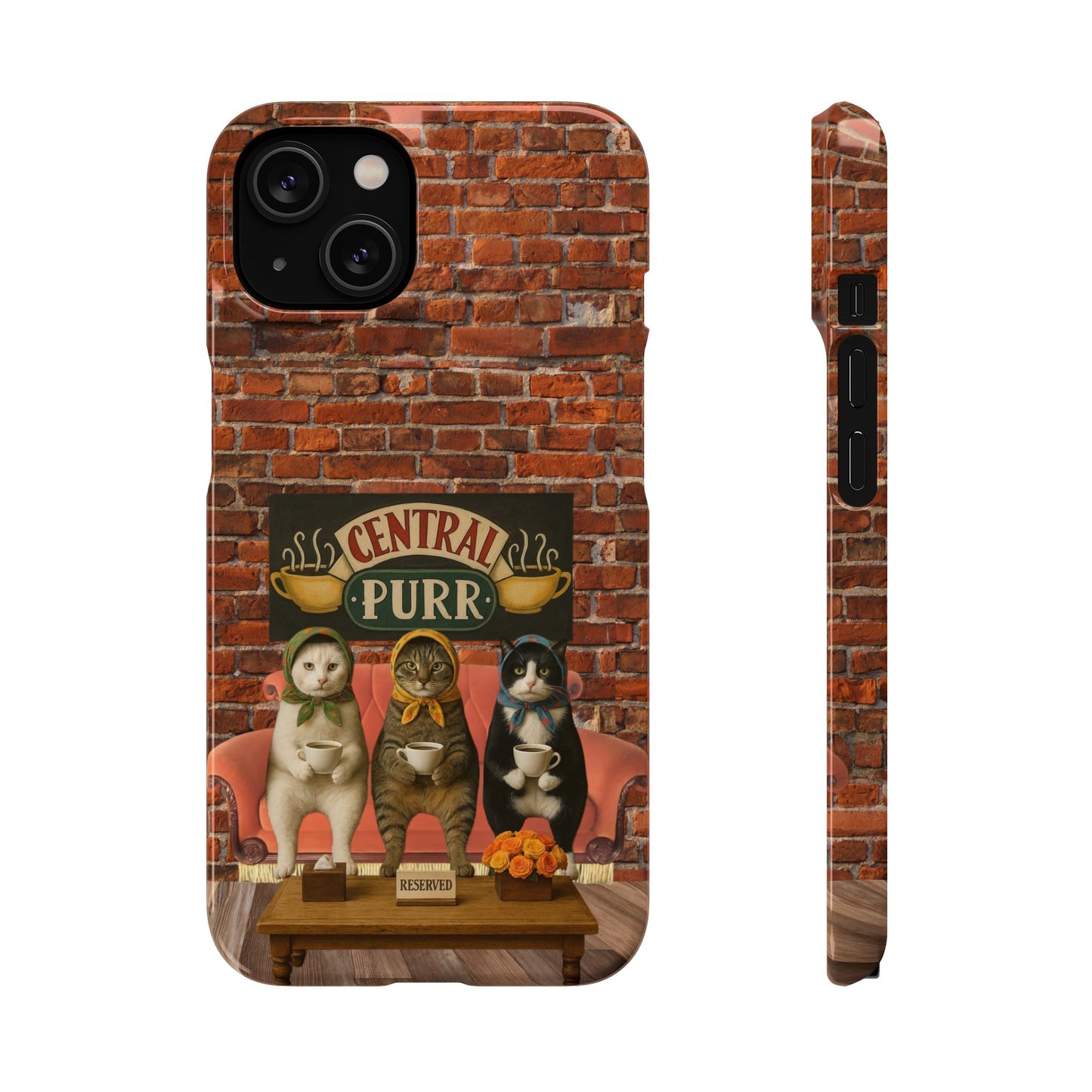 Babushka Cat Coffee Shop Snap Phone Case