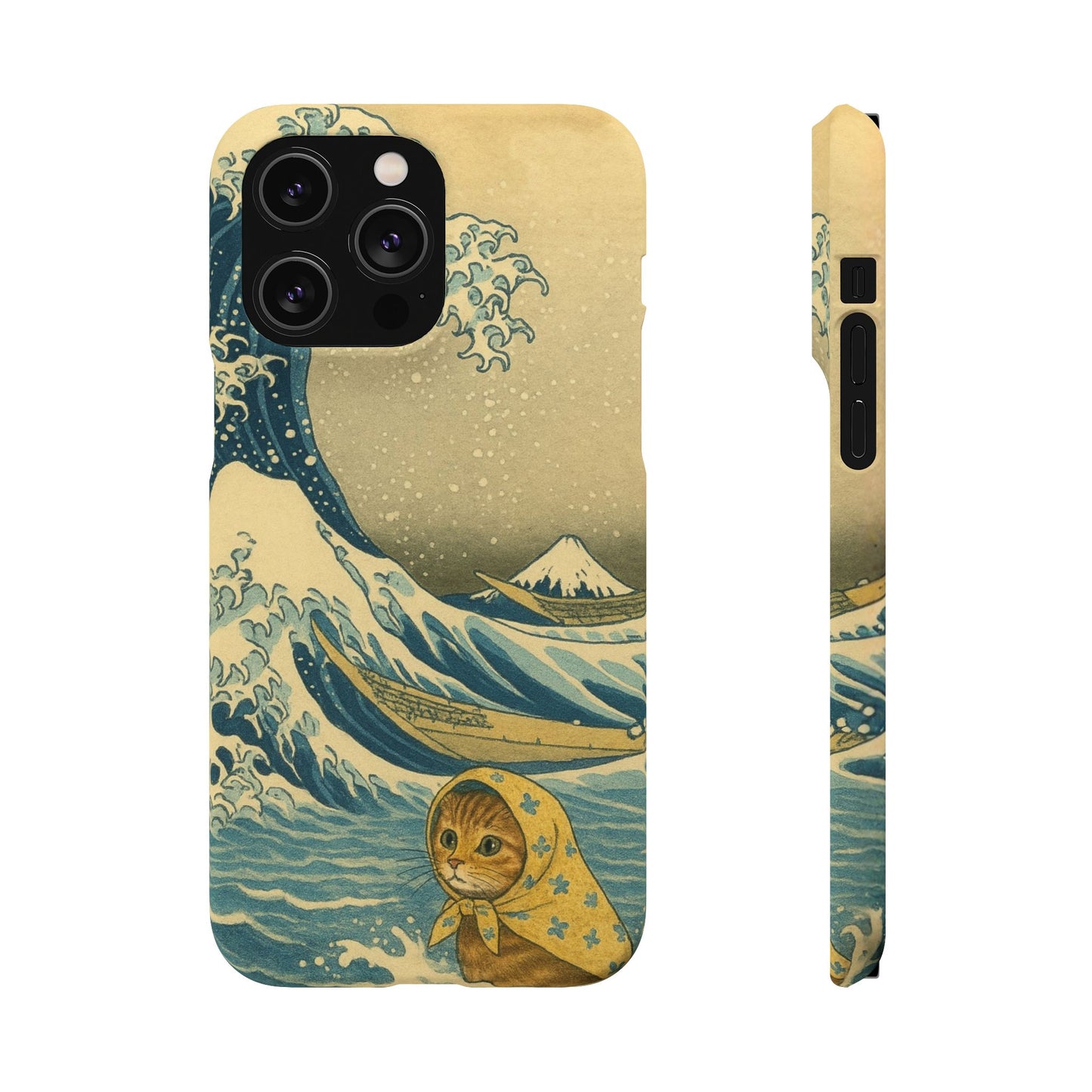 Babushka Cat x  The Great Wave Off Kanagawa Snap Phone Case