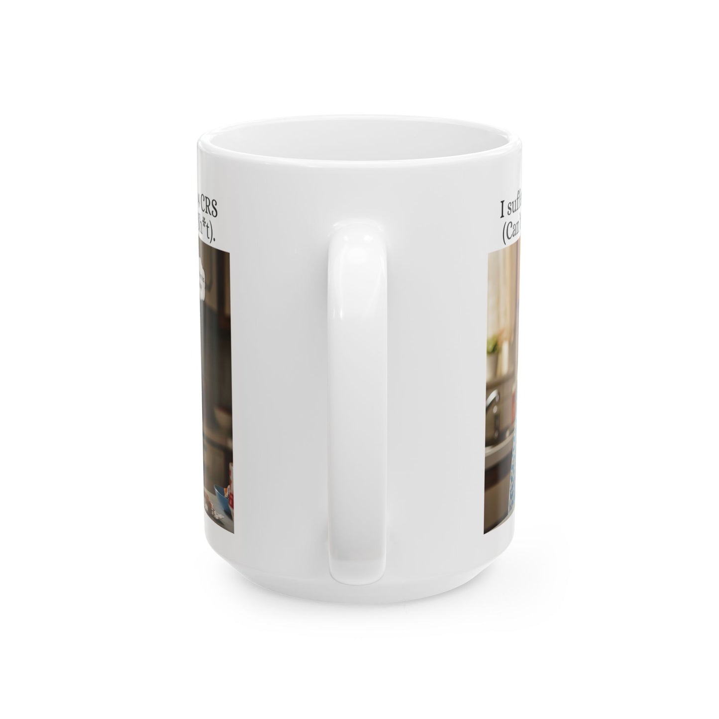 Funny Babushka Cat Ceramic Mug-Can't Remember Sh*t