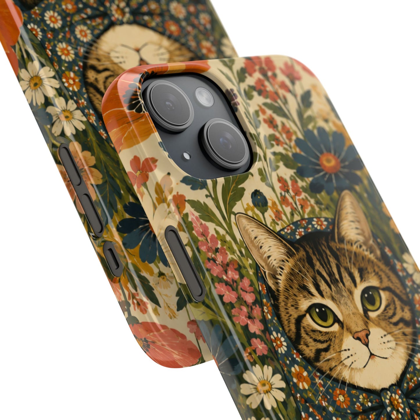 Babushka Cat Peeky Gardens Snap Phone Case