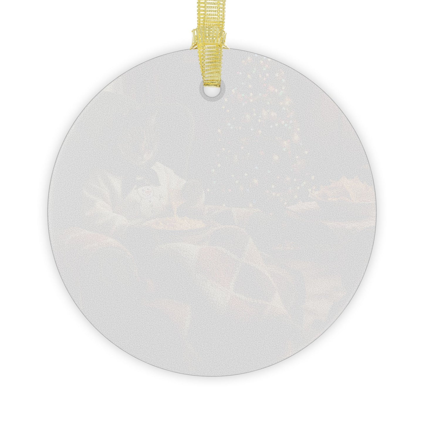 Babushka Cat Holiday Nachos Glass Ornament