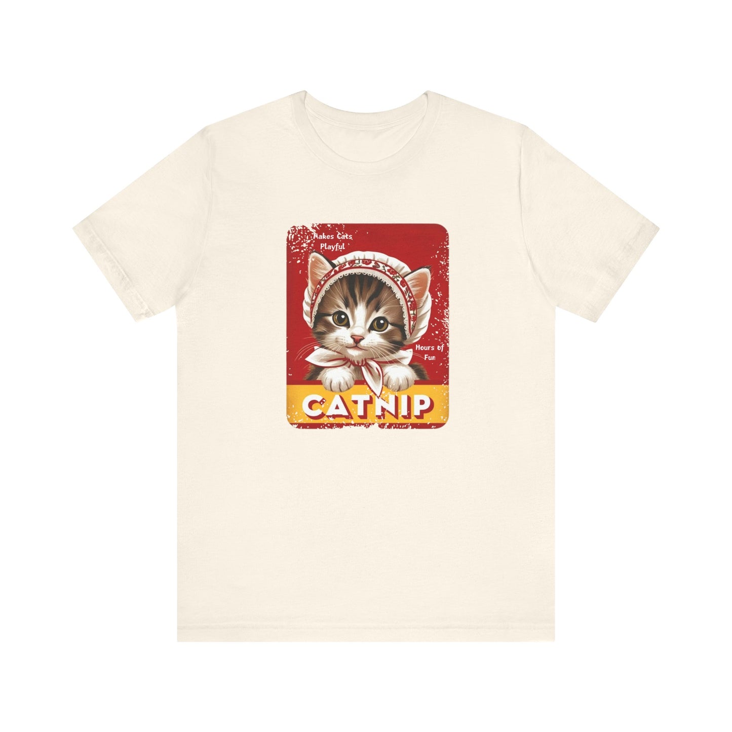 Babushka Cat, Vintage Catnip Kitten Unisex Jersey Short Sleeve Tee