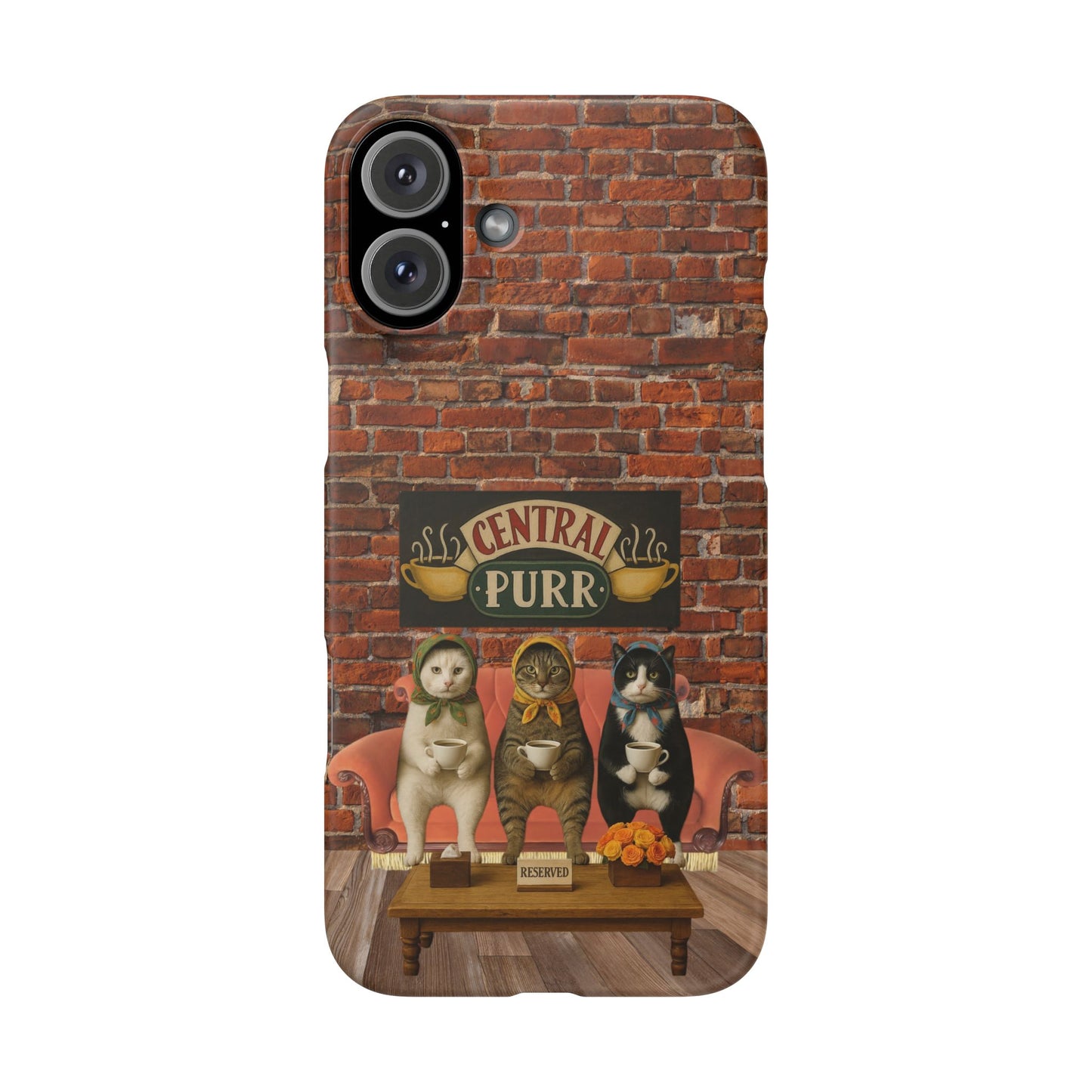 Babushka Cat Coffee Shop Snap Phone Case