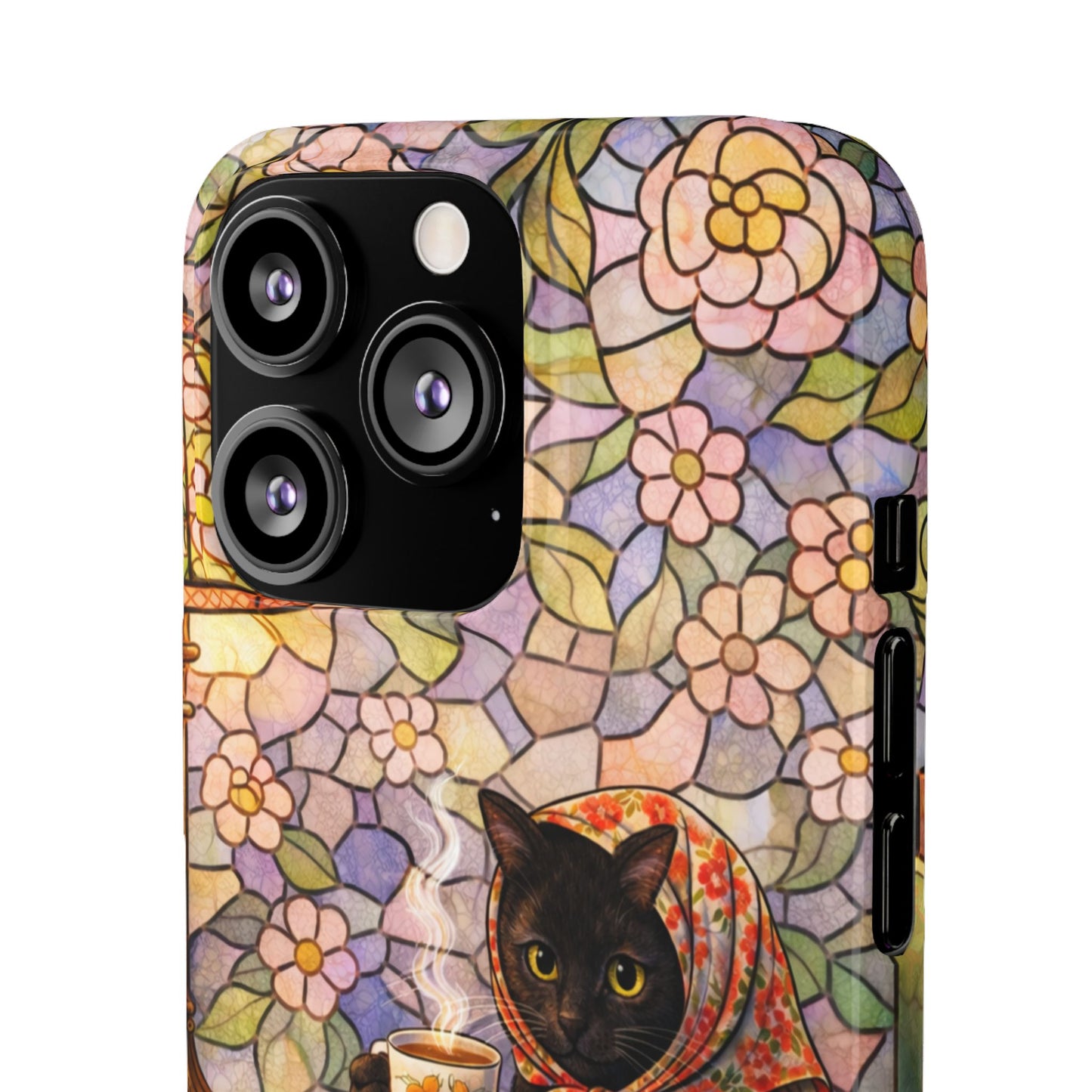 Babushka Cat Reads Artistic Literary Snap Phone Cases
