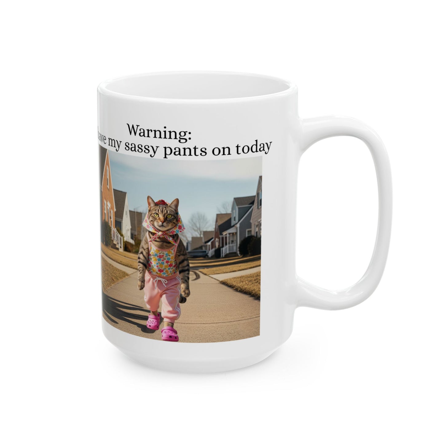 Mug Babushka Cat Sassy Pants Mug