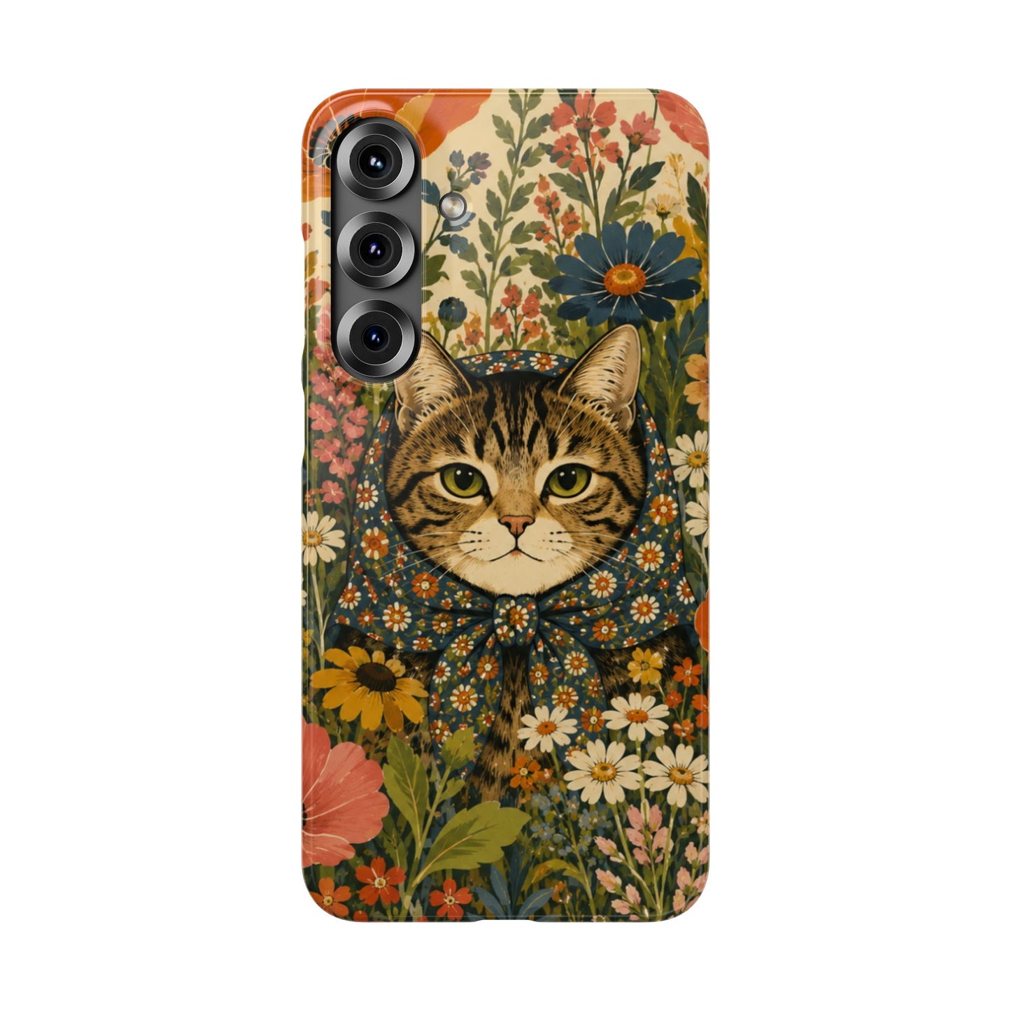 Babushka Cat Peeky Gardens Snap Phone Case