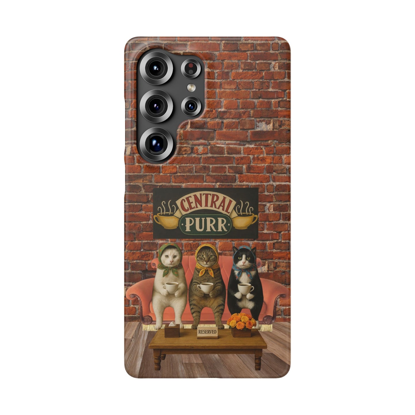 Babushka Cat Coffee Shop Snap Phone Case