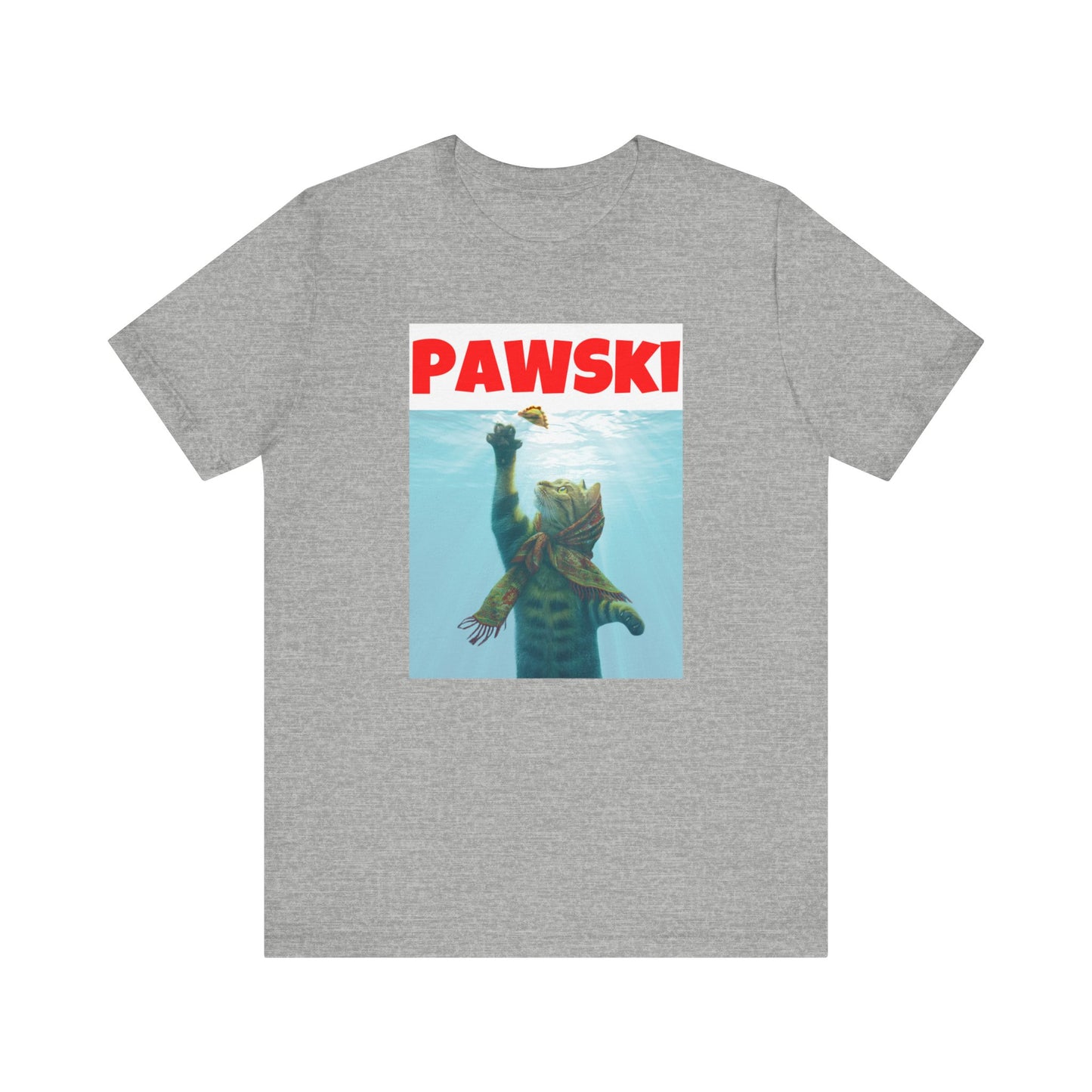 Babushka Cat, Pierogi Cat, Paws Cat Parody Shirt, Pawski Design Unisex Jersey Short Sleeve Tee