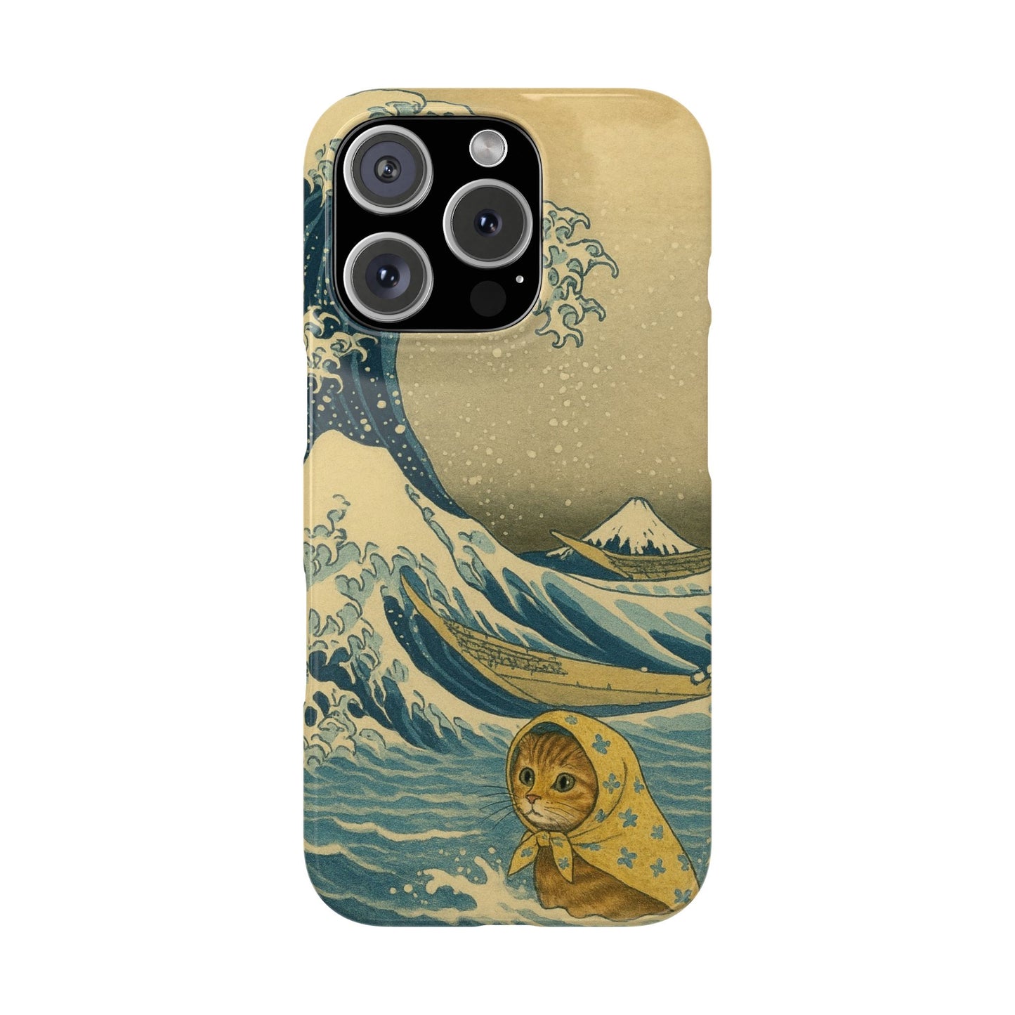 Babushka Cat x  The Great Wave Off Kanagawa Snap Phone Case