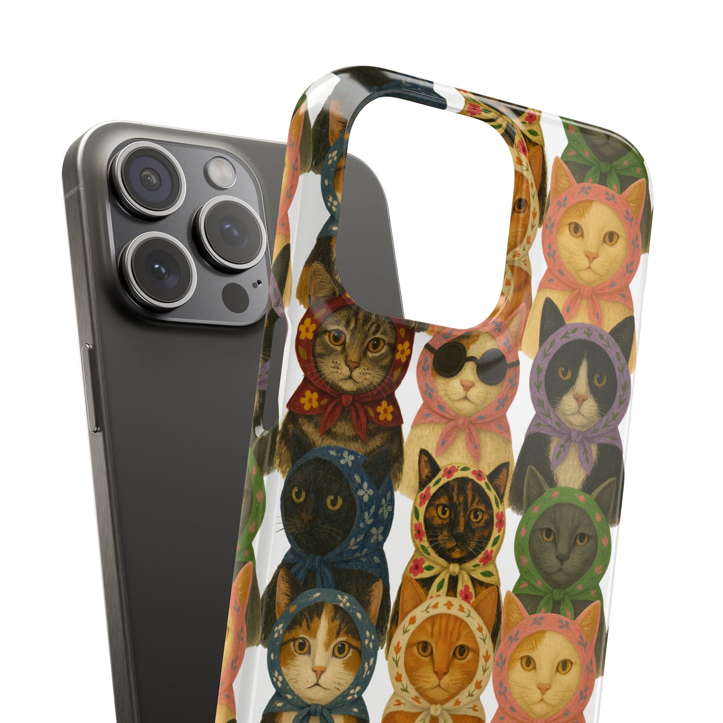 Babushka Cat Snap Phone Cases