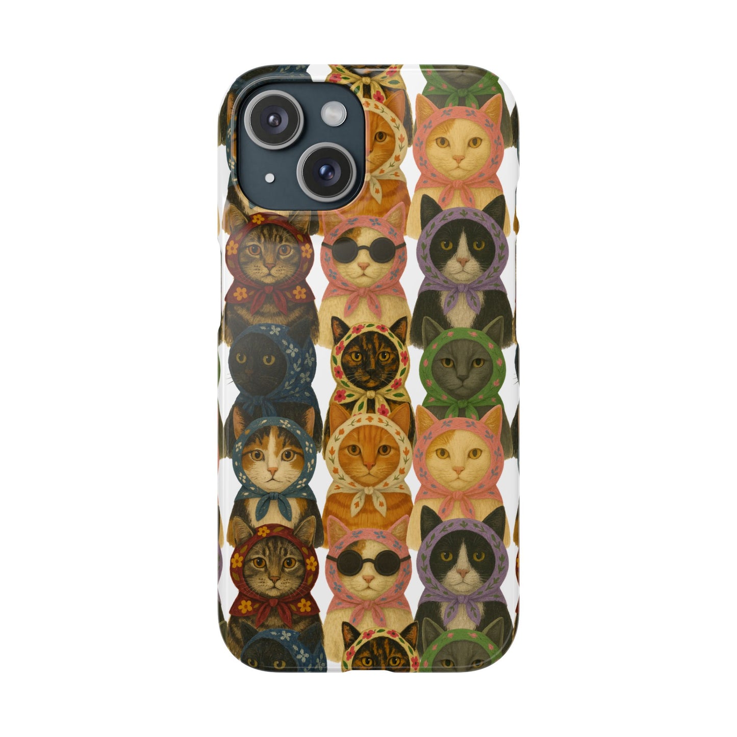 Babushka Cat Snap Phone Cases