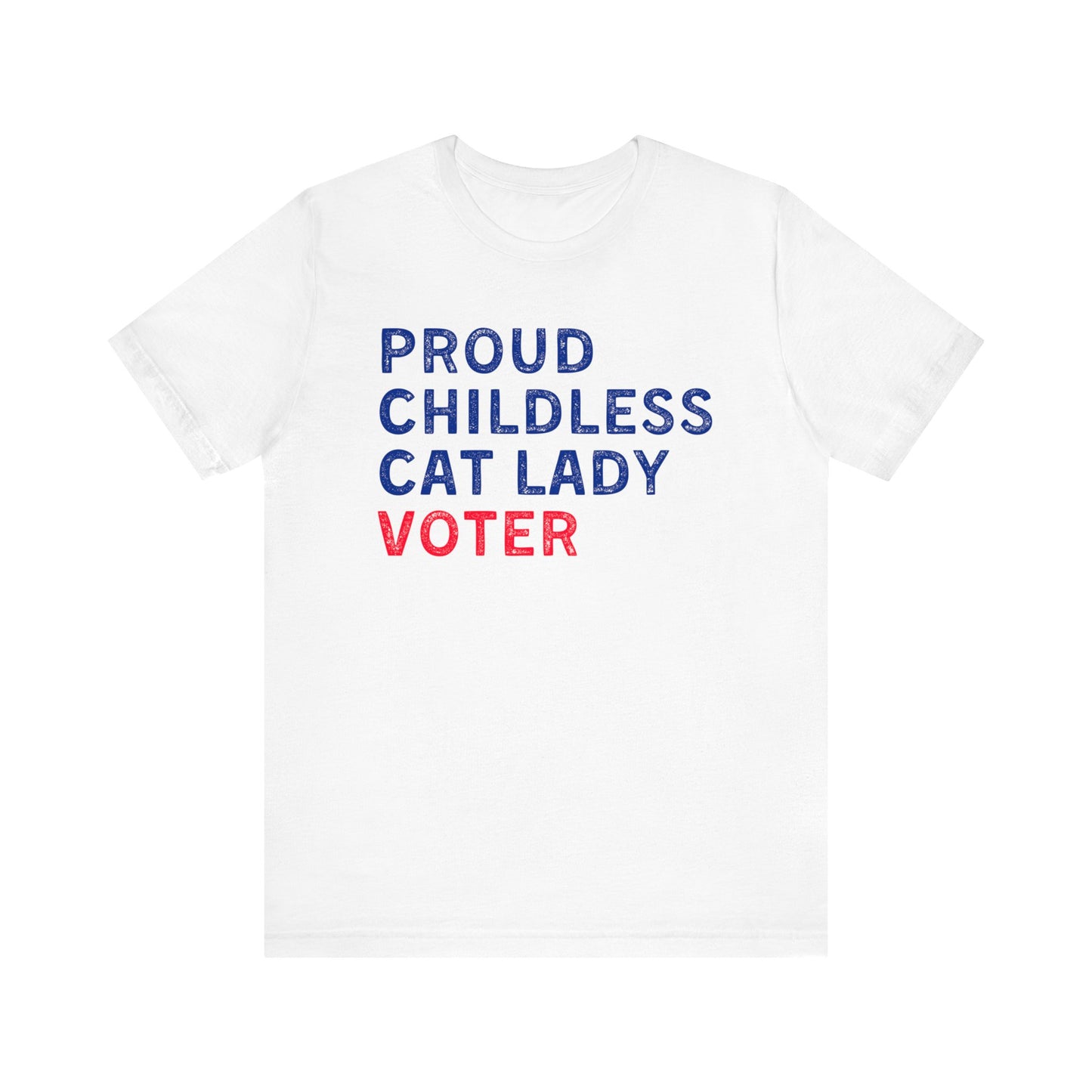 Childless Cat Lady Voter, Election 2024, Kamala 2024, Unisex Jersey Short Sleeve Tee