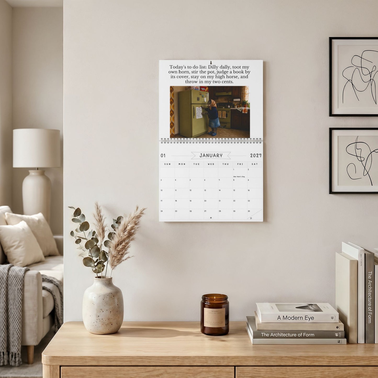 Babushka Cat 2027 Wall Calendar (2 Sizes)