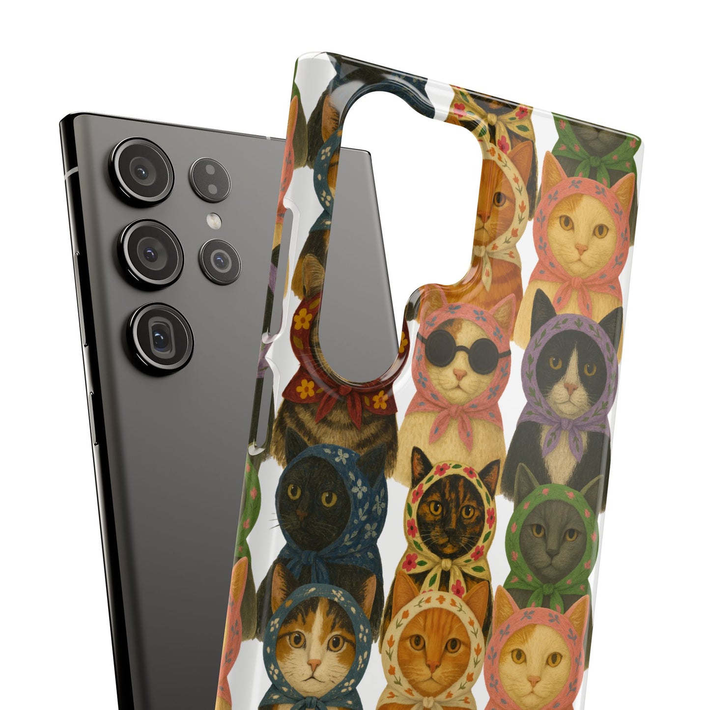 Babushka Cat Snap Phone Cases