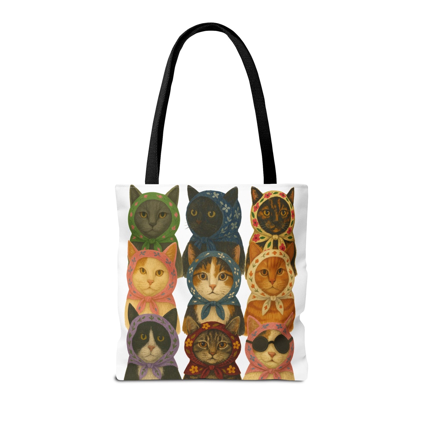 Babushka Cat Lovers Tote Bag
