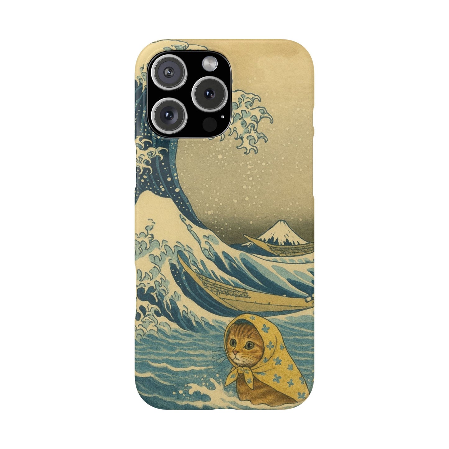 Babushka Cat x  The Great Wave Off Kanagawa Snap Phone Case