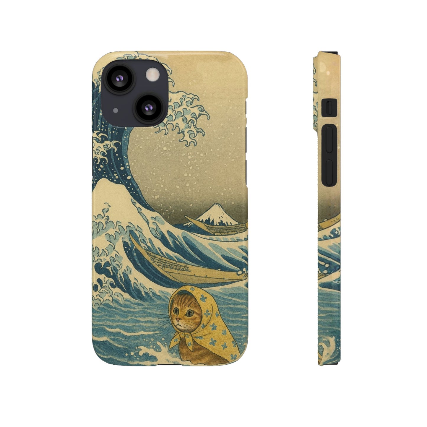 Babushka Cat x  The Great Wave Off Kanagawa Snap Phone Case