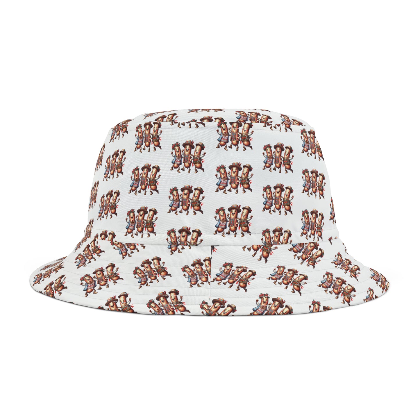 Dancing Kielbasa Polish Pride Bucket Hat (AOP)