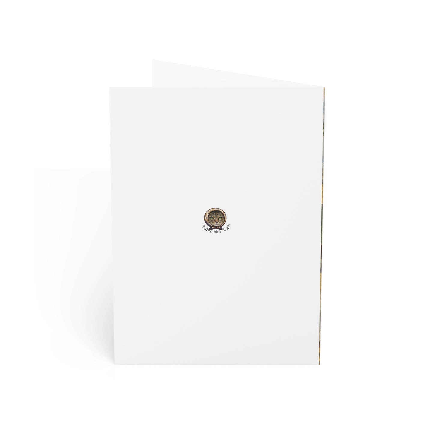 Babushka Cat General Greeting Cards Set of 10-Blank Inside